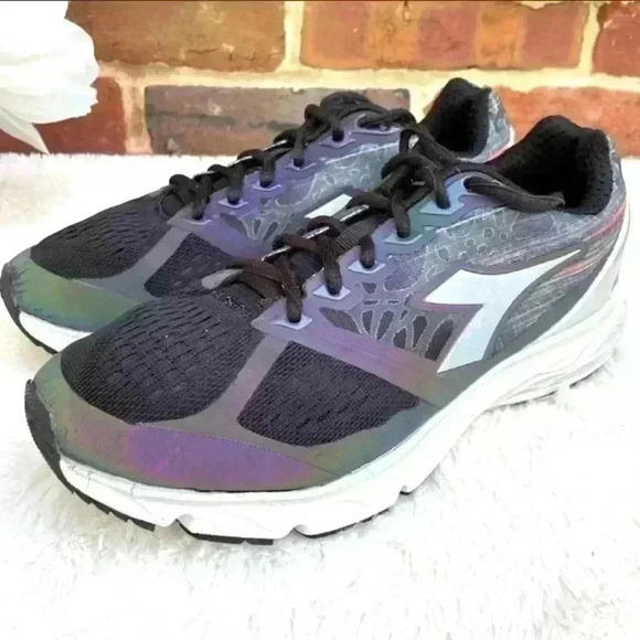 Diadora Blu Shield Mythos Hip Metallic Athletic Running Sneakers Size 7 - Picture 1 of 16